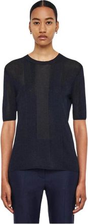 Joseph Crisp Rayon Top - Dames - Ronde hals truien - Blauw - S - Rayon - Truien & Vesten