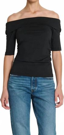 Nation Ltd Julia Off The Shoulder Tee In Black