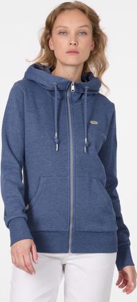 Ragwear Sweatjacke RAGWEAR NESKIA ZIP A, Damen, Gr. XXL, night blau, Sweatware, Obermaterial: 70% Baumwolle, 30% Polyester, unifarben, normal, Rundhals, Sweat