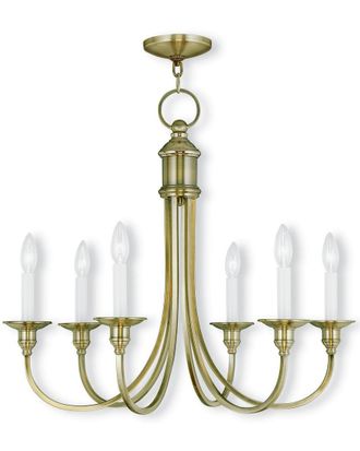 Livex Lighting Livex Cranford 6-Light Antique Brass Chandelier