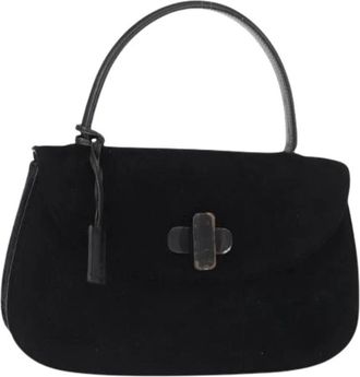 Gucci Pre-owned Su&egrave;de Handtas - Dames - Vintage Handtas - Zwart - ONE Size - Su&egrave;de - Vintage