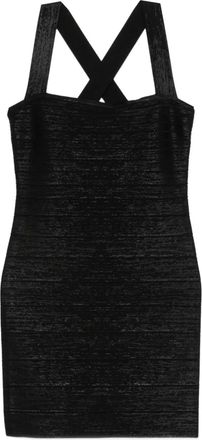 H&eacute;rve L&eacute;ger Abito con spalline incrociate - Nero