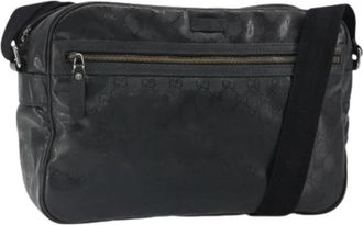 Gucci Pre-owned Vintage GG Canvas Schoudertas - Dames - Vintage Schoudertas - Zwart - ONE Size - Leer - Vintage