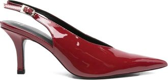 Patrizia Pepe 80 mm slingback pumps met puntige neus - Rood