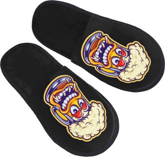 Generic Slippers Cute Foamy Beer Glass Fluffy Sliders Soft Shoes For Hotel Winter Indoor M