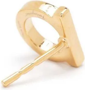 Ferragamo Womens Earrings Gancini Gold-Coloured Brass Metallic