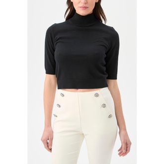 Trina Turk Mali Mock Neck in Black at Nordstrom, Size X-Small