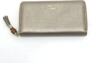 Gucci Gold Leather Long Wallet (Bi-Fold) (Pre-Owned)