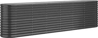 vidaXL Vidaxl - Garden Raised Bed Galvanised Steel 260x40x68 cm Anthracite