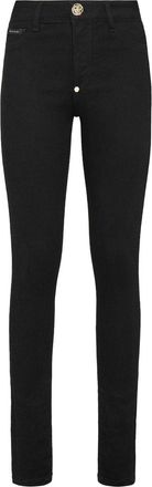 Philipp Plein skinny-cut denim jeggings - women - Cotton/Spandex/Elastane - 33 - Black