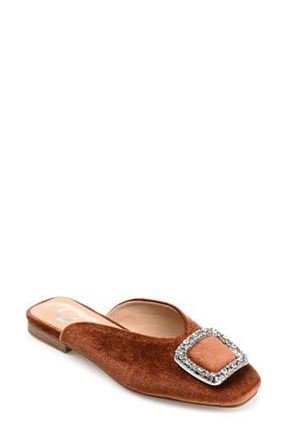 Journee Collection Sonnia Flat Mule in Brown at Nordstrom Rack, Size 6