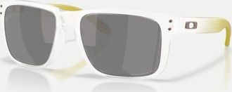 Oakley Holbrook - Collezione Limitata - Occhiali da sole polarizzati squadrati opaco trasparente con lenti a specchio nere