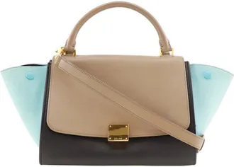 Celine Pre-owned Celine Small Tricolor Leather Trapeze Satchel YV7L3JF758VPDCIA