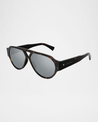 Bottega Veneta Men & apos;s Bv1318sm Acetate Aviator Sunglasses