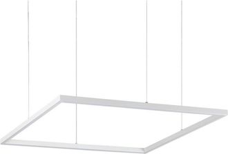 Ideal Lux Ideal Lux - Lámpara Colgante Integrada Cuadrada Decorativa Blanca, 3000K, 41W