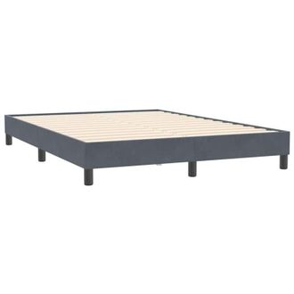 vidaXL Giroletto Molle senza Materasso Grigio Scuro 160x210 cm Velluto vidaXL