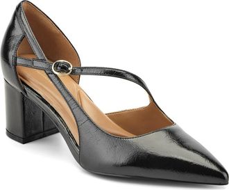 Easy Spirit Nerina DOrsay Pump in Black Polished at Nordstrom, Size 6.5