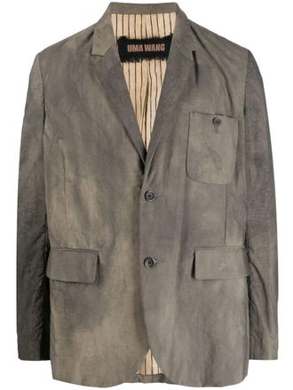 Uma Wang faded effect blazer - Grey