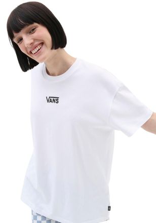 Vans T-Shirt VANS FLYING V OVERSIZED, Damen, Gr. XS, weiss (wei&szlig;), Single Jersey, Obermaterial: 100% Baumwolle, unifarben, oversize, Rundhals, Shirts T-Shi