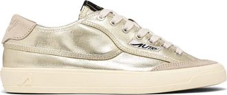 Autry Laminated Canvas and Suede Low-Top Sneakers