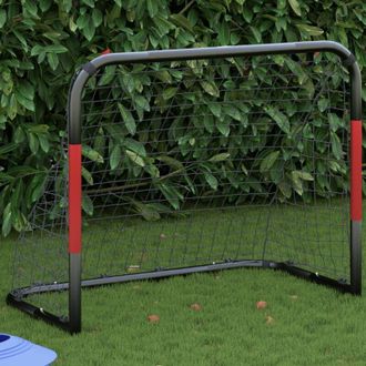 vidaXL Porter&iacute;a De F&uacute;tbol Con Red Acero Rojo Y Negro 90x48x71 Cm Vidaxl600672