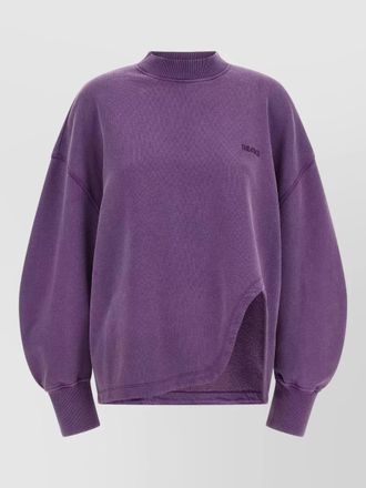 The Attico slit sweatshirt asymmetric hem ribbed cuffs