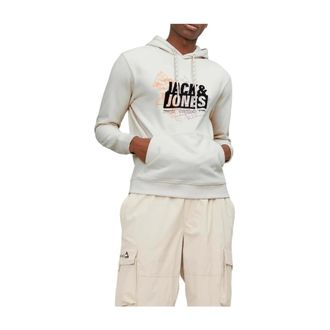 Jack & Jones Hoodies, male, Beige, S, Jcomap Sweatshirt