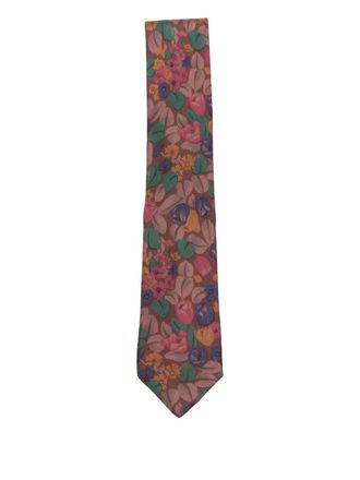 Giorgio Armani 1990s floral tie - men - Silk - One Size - Brown