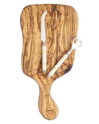 French Home Jubilee 3Pc Cheese Knife, Bottle Opener & Board Set