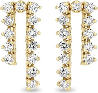 Zo&euml; Chicco 14K Gold Diamond Tennis Drop Earrings in 14K Yellow Gold at Nordstrom