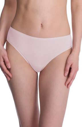 Natori Bliss Bare Stretch Cotton Thong in Misty Orchid at Nordstrom, Size X-Large
