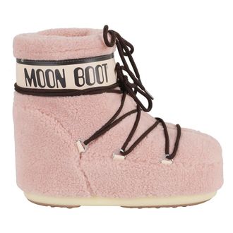 Moon Boot Schoenen, Dames, Roze, 36 EU, Polyester, Lage Fleece Icoon Laars Roze