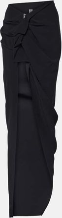 Rick Owens High-rise asymmetric maxi skirt