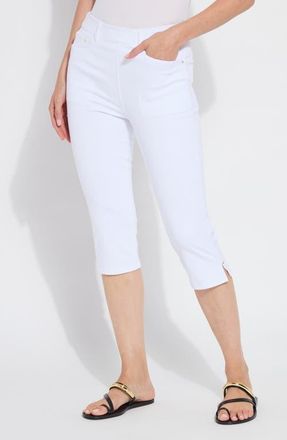 Lyss&eacute; Granada High Waist Capri Jeans in White at Nordstrom, Size X-Small