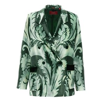 F.R.S. For Restless Sleepers F.r.s For Restless Sleepers, Jassen, Dames, Veelkleurig, 3Xl, Mereope Double-Breasted Velvet Blazer