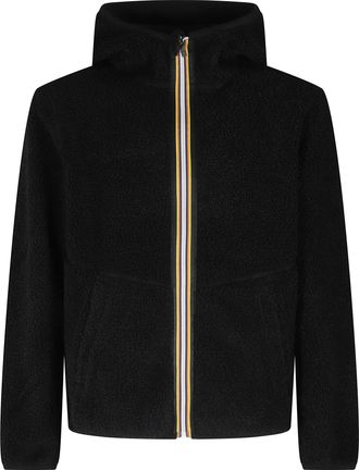 K-Way Black Reversible Sherpa Polar Fleece Jacket