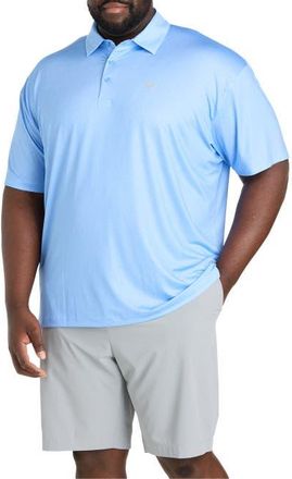 Callaway Big & Tall Geometric Heather Print Patterned Polo Shirt in Vista Blue at Nordstrom, Size 3X Big