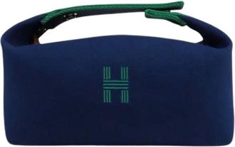 Herm&egrave;s Pre-owned Clutches, female, Blue, Size: ONE SIZE Pre-owned The Bride-A-Brac Canvas Clutch