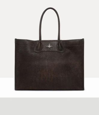 Vivienne Westwood Troy Tote Leather Dark-brown