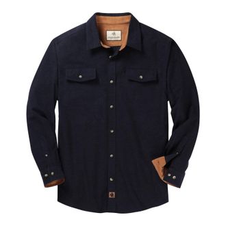 Legendary Whitetails Mens Legendary Flannel Shirt, Navy Heather, Large