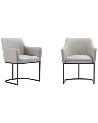 Manhattan Comfort Set Of 2 Serena Dining Armchairs
