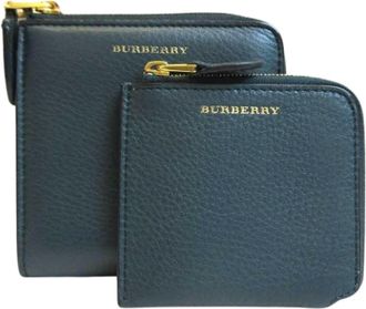 Burberry Pre-owned Wallets, female, Green, Size: ONE SIZE Pre-owned Leather wallets