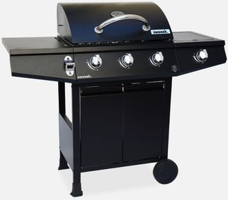 Sweeek Barbacoa De Gas Con 3 Quemadores Y 1 Quemador Lateral
