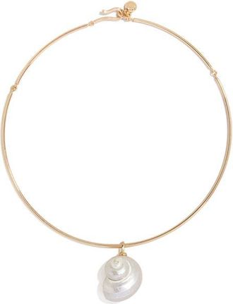 BaubleBar Santana Shell Collar Necklace in Pearl at Nordstrom