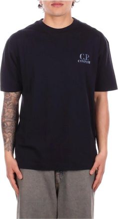 C.P. Company Hombre, Camisetas, Azul, Talla: L