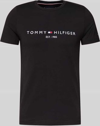 Tommy Hilfiger T-Shirt aus Bio-Baumwolle in Black, Größe XXXL