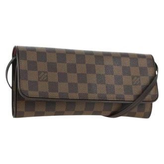 Louis Vuitton Pre-owned Clutches, female, Brown, Size: ONE SIZE Pre-owned Damier Ebene Shoulder Bag