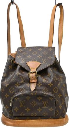 Louis Vuitton Vintage Montsouris Monogram Canvas Brown Canvas Backpack Bag (Pre-Owned)