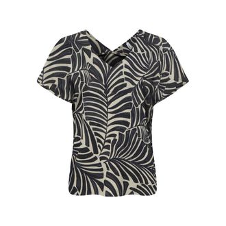 Only Bedrukte blouse met korte mouwen