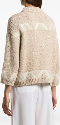 PESERICO Womens Star-Pattern Sweater Aw25 W